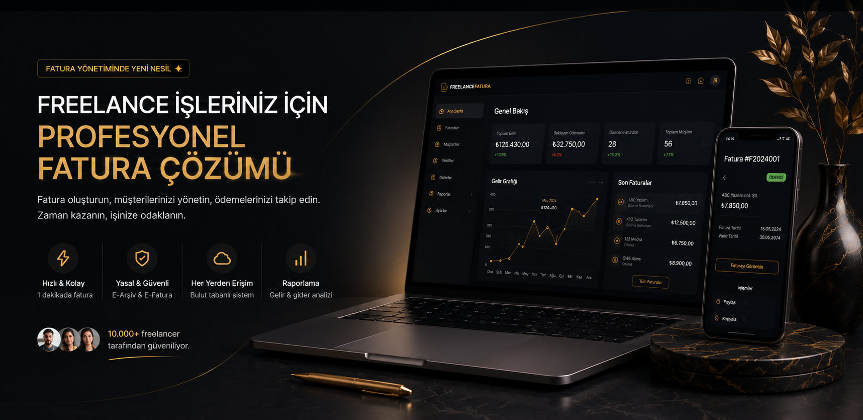 Freelance Fatura profesyonel fatura çözümü tanıtım görseli